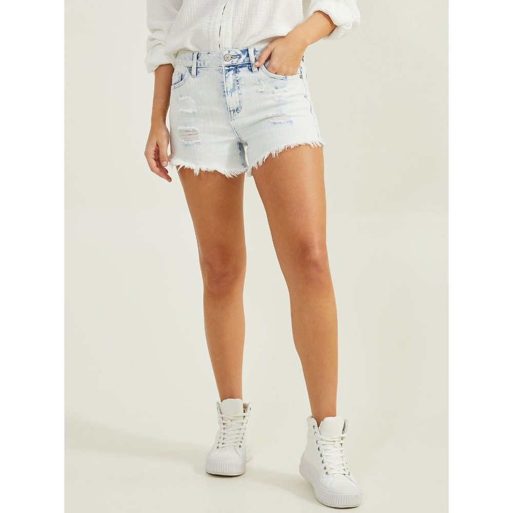 Altard State Women's Cut Off Jeans Shorts Distressed Mid Rise Light Blue Size 27
